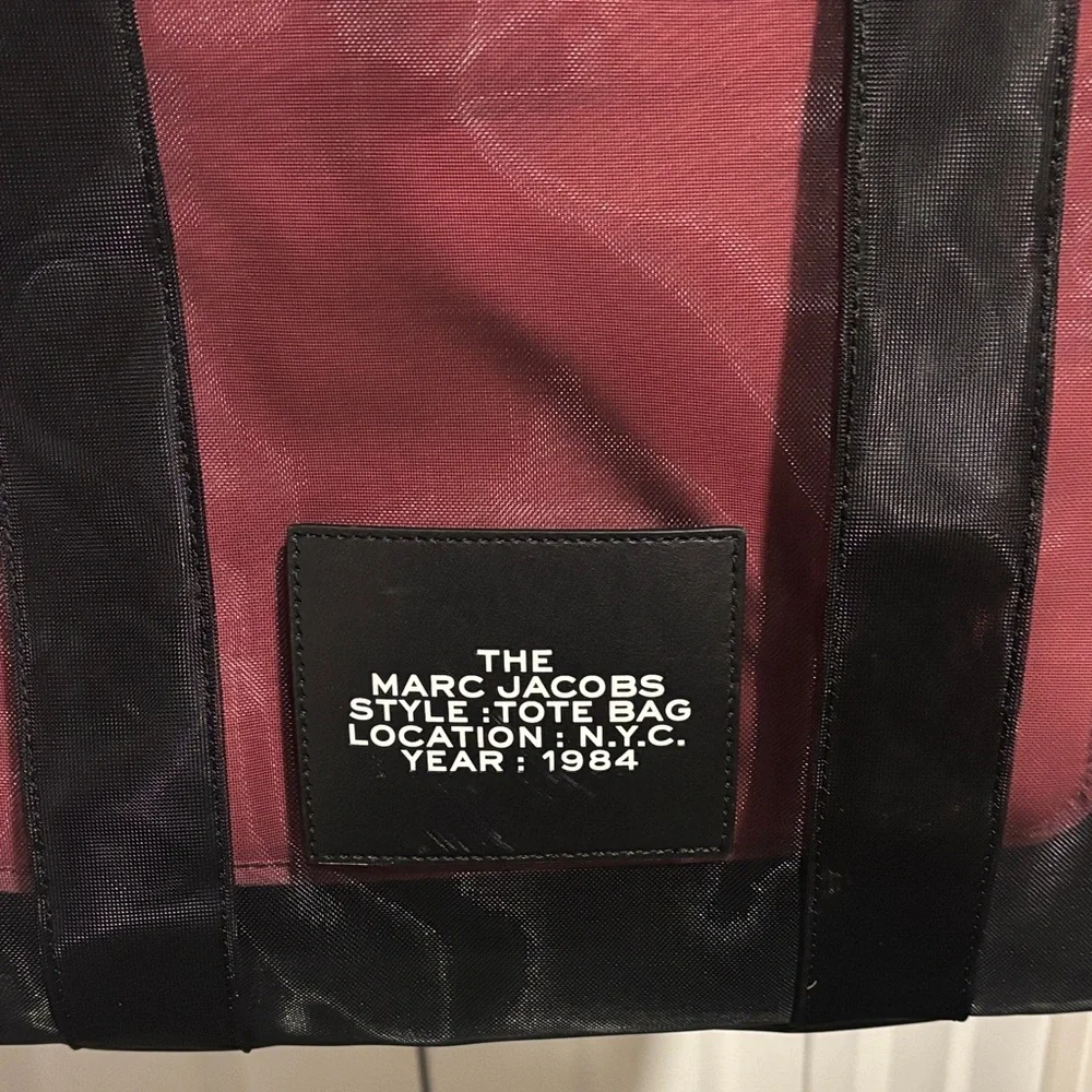 Marc Jacobs Black and Pink Mesh Tote Bag - Picture 9 of 9